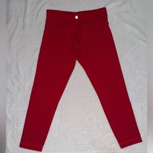 Lululemon Pace Rival Mid Rise Dark Red